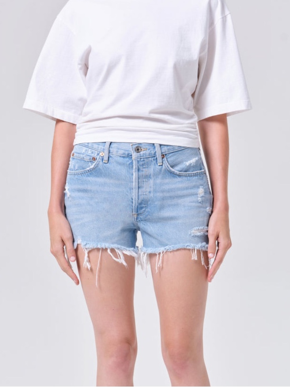 AGOLDE Parker Cutoff Denim Short size 25 in Swapmeet